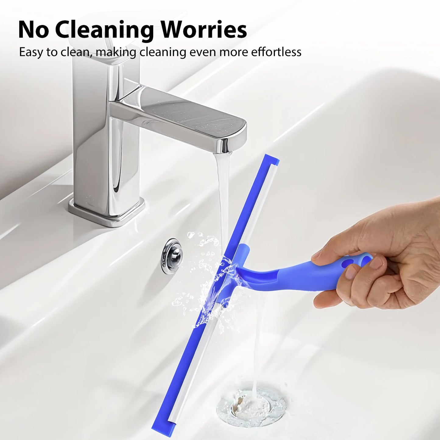 16.5-165cm Extendable Window Cleaning Kit 2 in 1 Glass Squeegee Cleaner Duster Mop Cleaning Tools