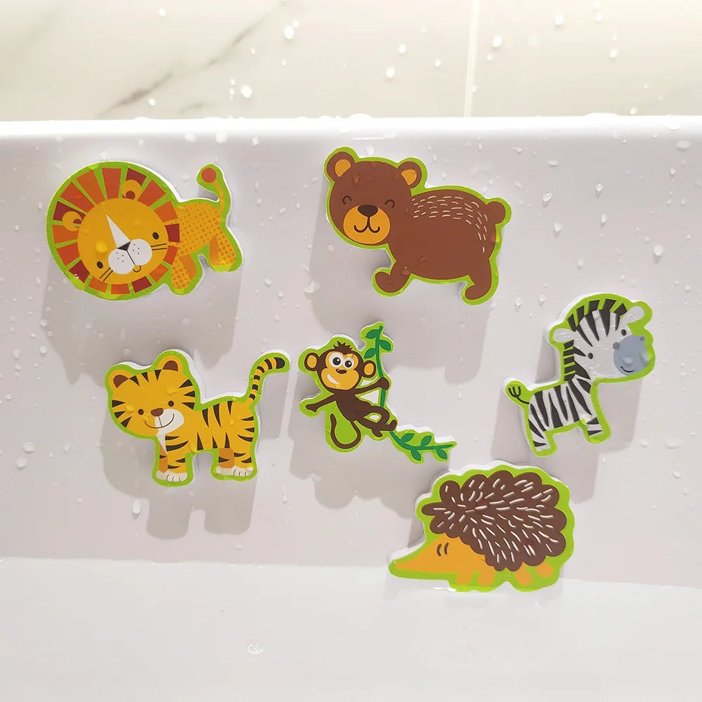 Baby Bath Toys Fun Foam Animals Floating Water Toy Traffic Early Educational Learning Gift for Kids Toddlers Bathtub Play Set