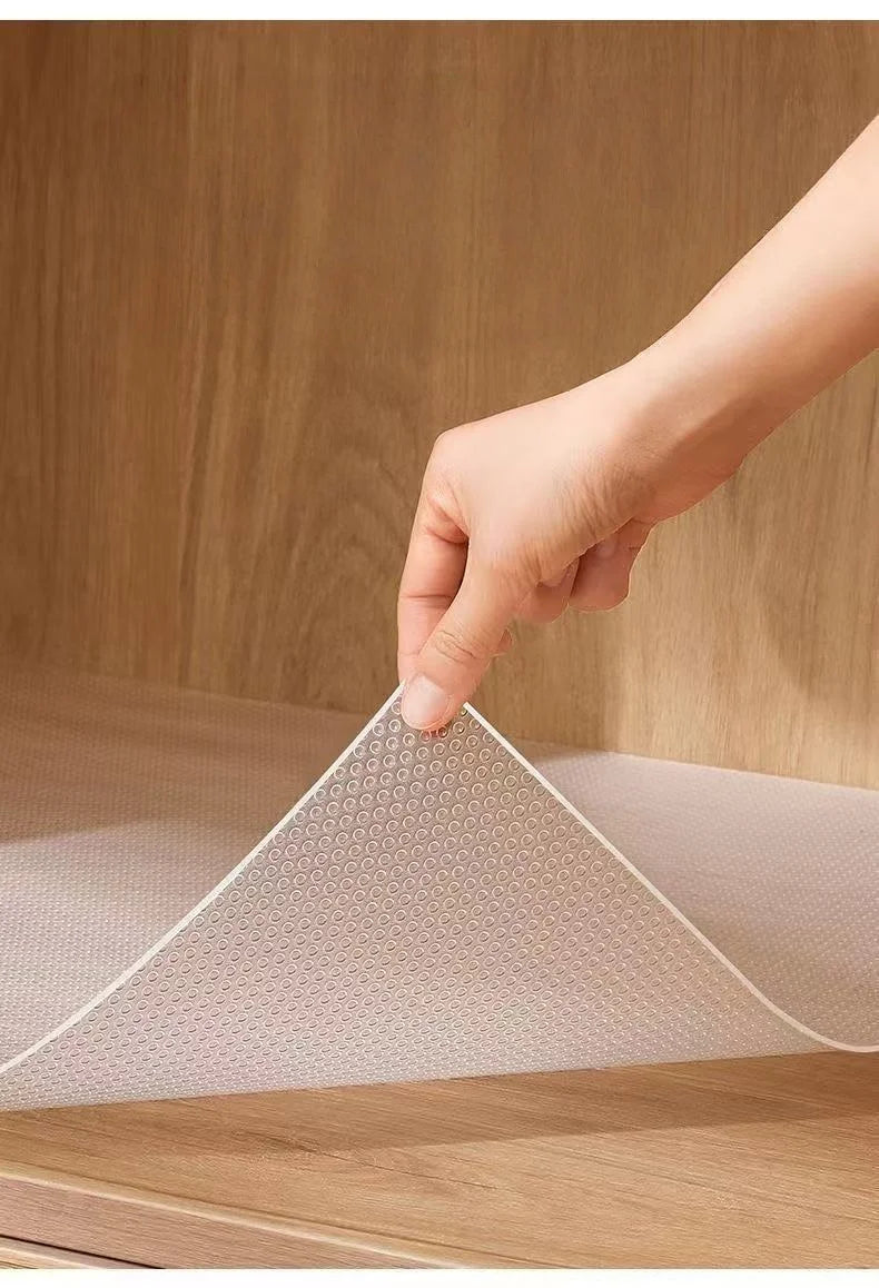 Water Drop Pattern Kitchen Cabinet Liner Eva Waterproof Refrigerator Mat Placemat Non-Sticky Easy to Clean Drawer Liner Moisture-Proof and Mildew-Proof