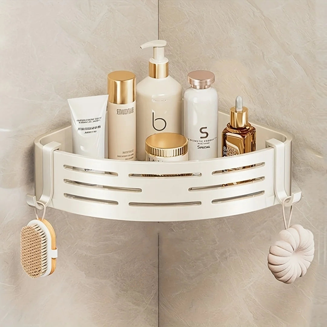 Modern Bathroom Corner Organiser Rack Self Adhesive Shower Shelf For Cosmetics Toiletries Storage Valentines Day Gift Home Decor