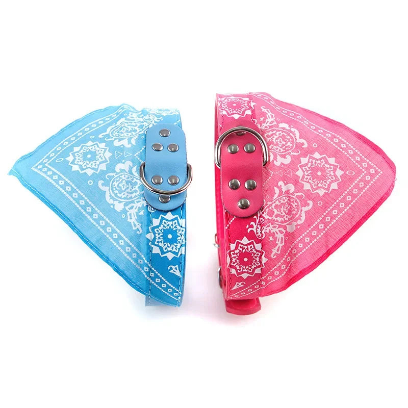 Cute Pet Bandana Scarf – Adjustable Neckerchief Collar for Small Dogs and Puppies