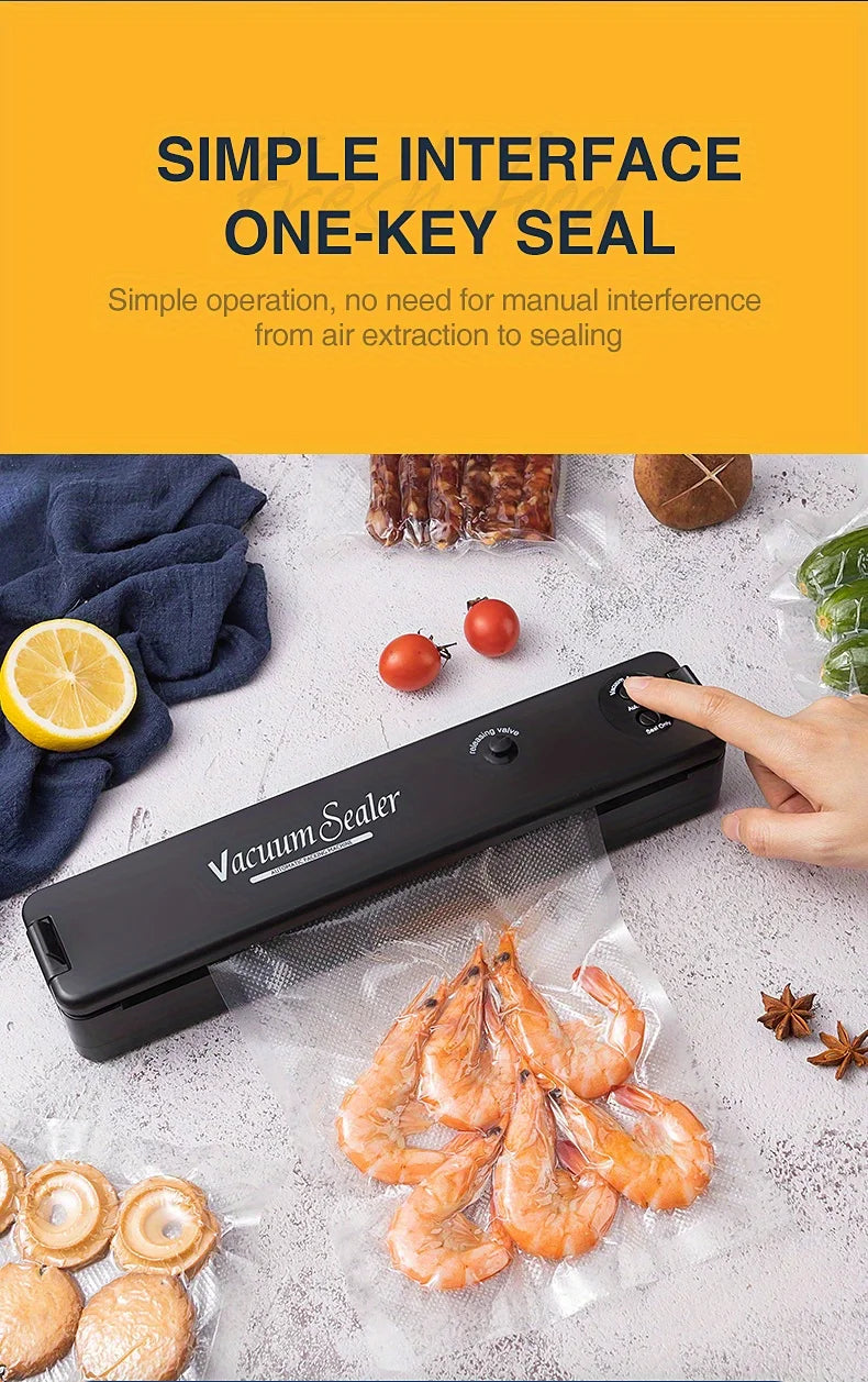 Vacuum Food Sealer Machine With 10pcs Seal Bags