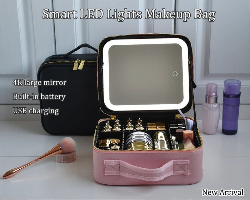 Waterproof PU Leather arge Capacity Storage Make up Cosmetic Bag
