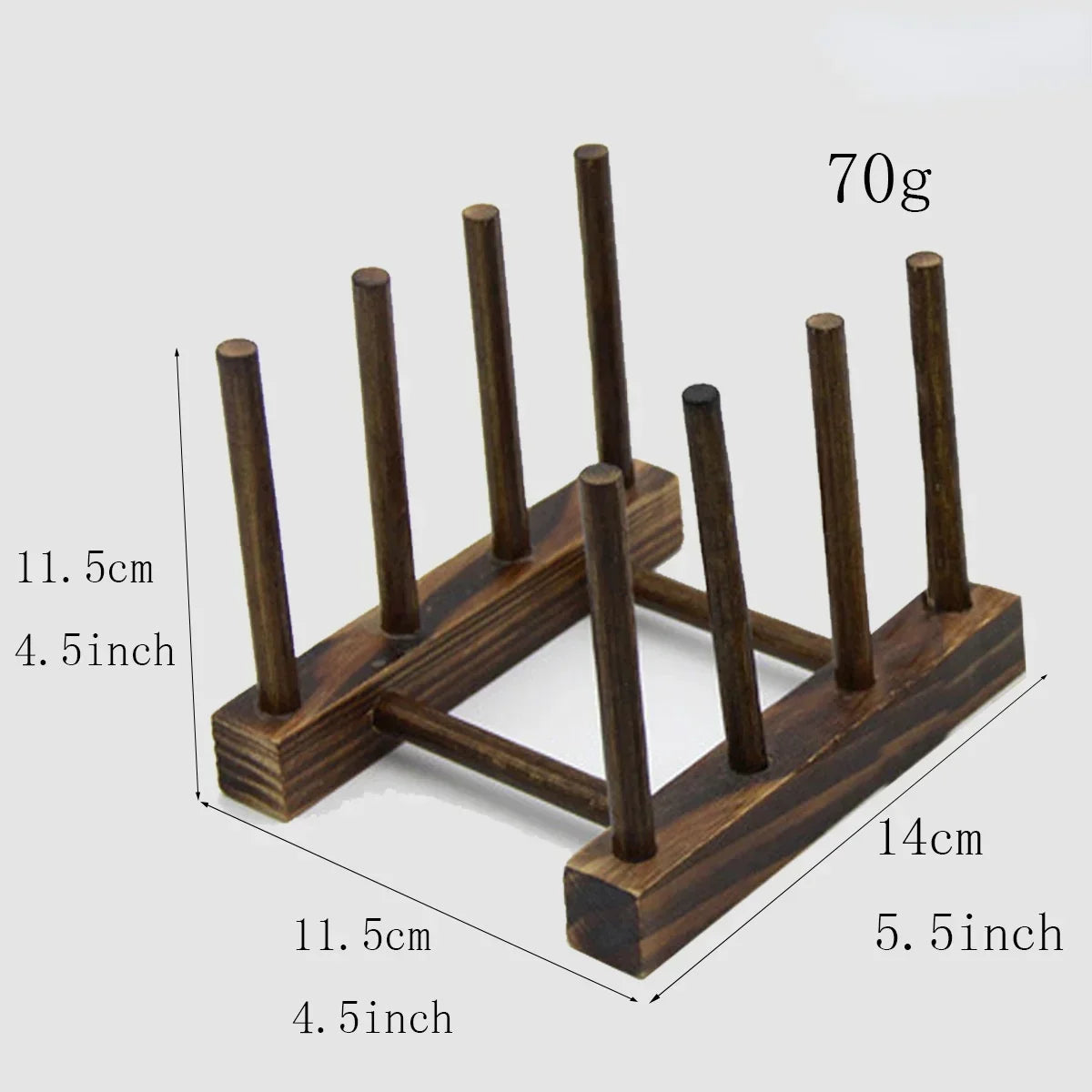 Wooden Dish Drainer Rack Kitchen Dishes Stand Plate Dish Drying Rack Pot Lid Racks Kitchen Organiser Drying Cups Display Shelf