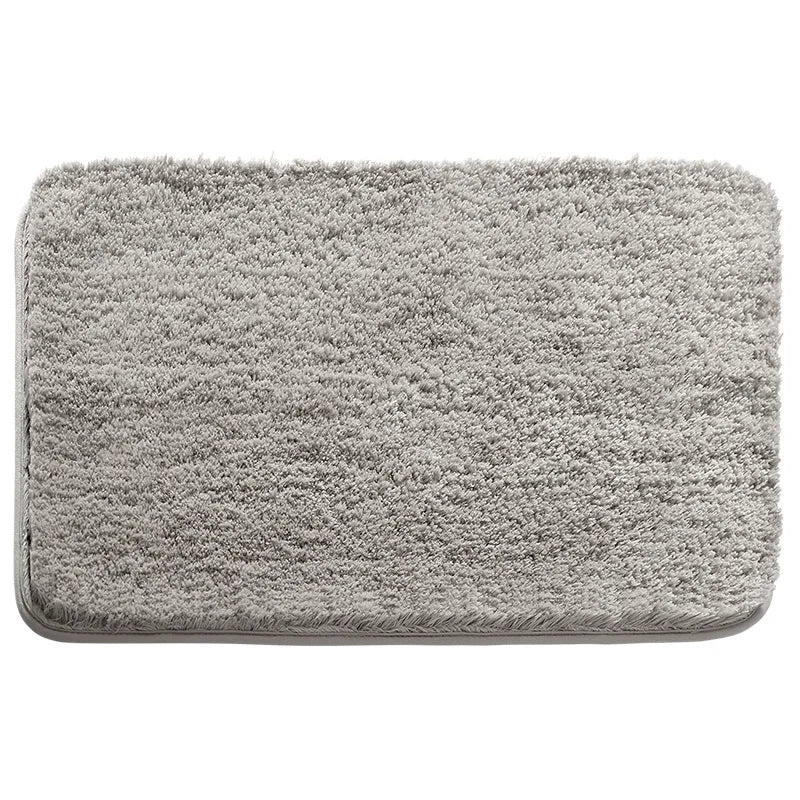 Bathroom absorbent carpet floor mat solid color bathroom antibacterial foot mat non slip mat at the toilet door machine washable