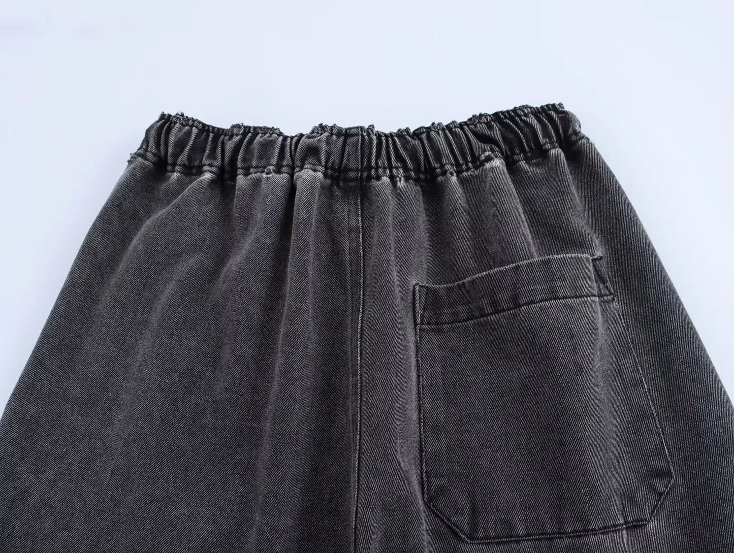 Turn-down Collar Two Piece Jean Set