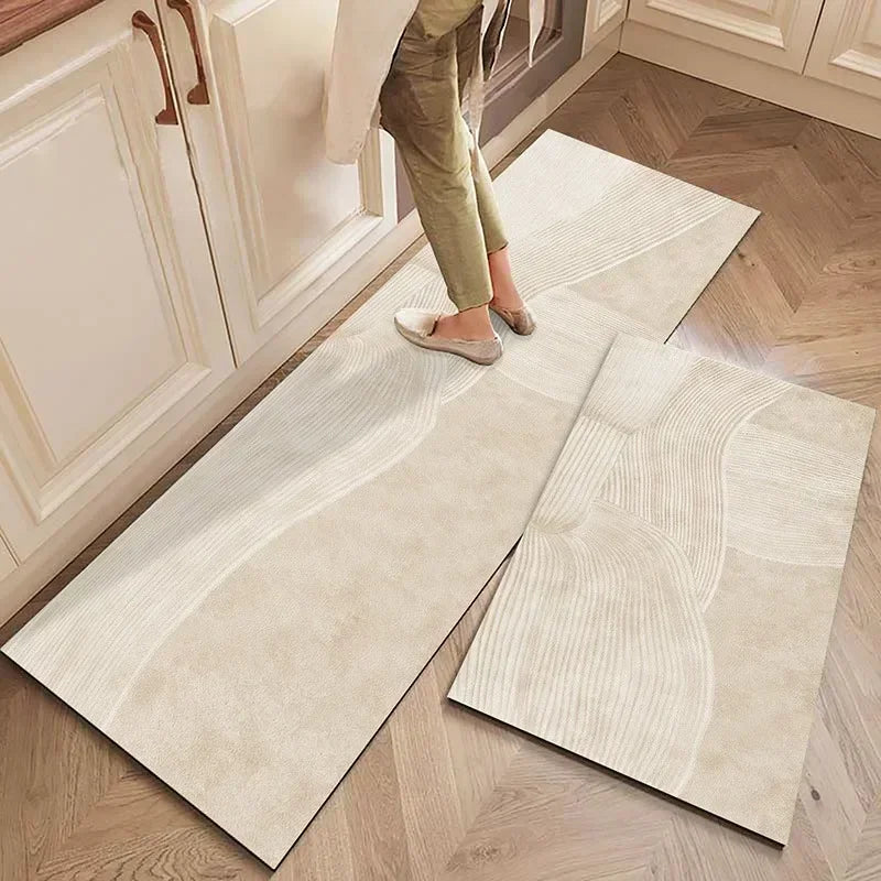 Carpet for Kitchen Floor Mat Pvc Waterproof Oil-proof Leather Rug Anti-slip Foot Mats Home Decoration