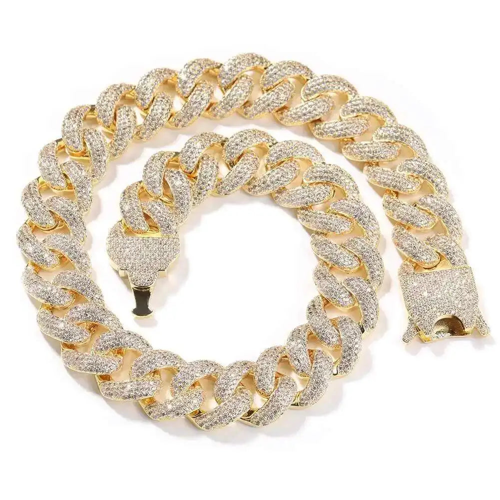Wholesale Price Miami Men Necklace Hip Hop Jewelry Iced Out Cuban Link Chain