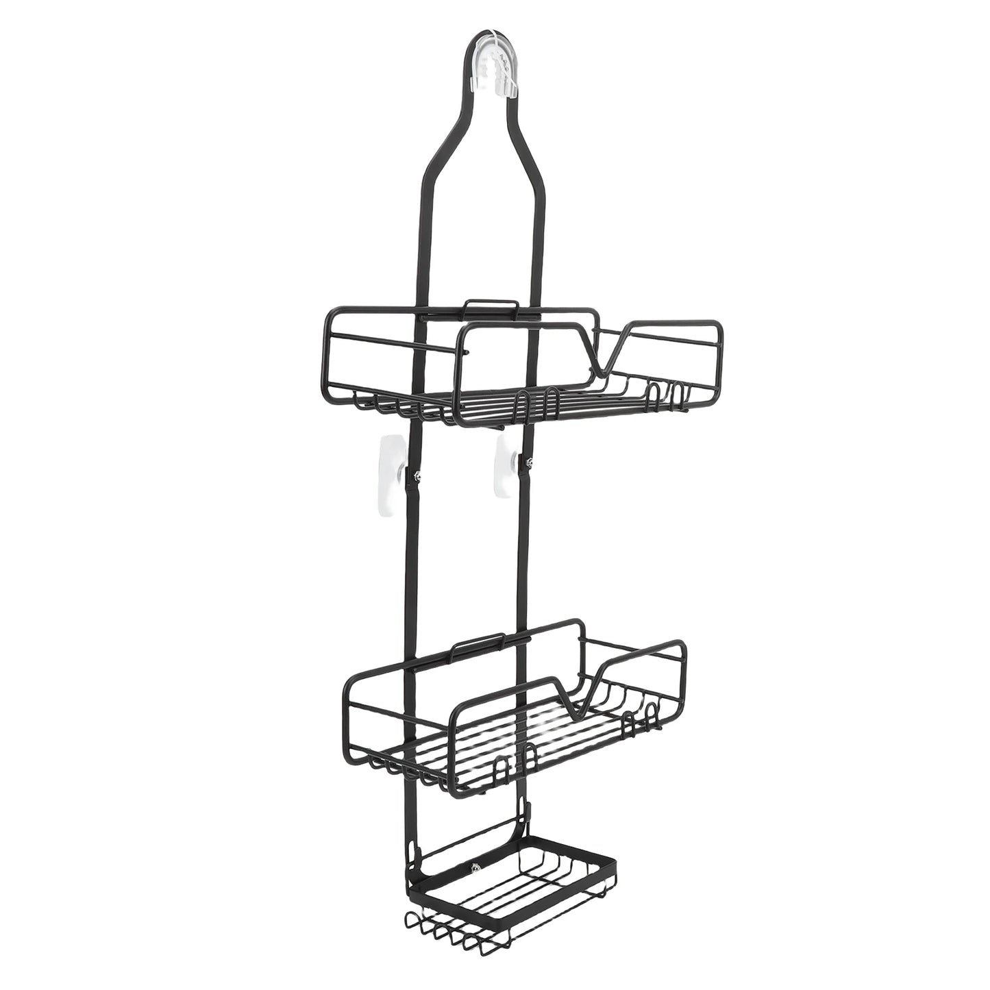 Hanging Shower Organizer High Carbon Steel Minimalist Modern Multi Layer Over Head Shower Caddy for Shampoo Body Wash Soap