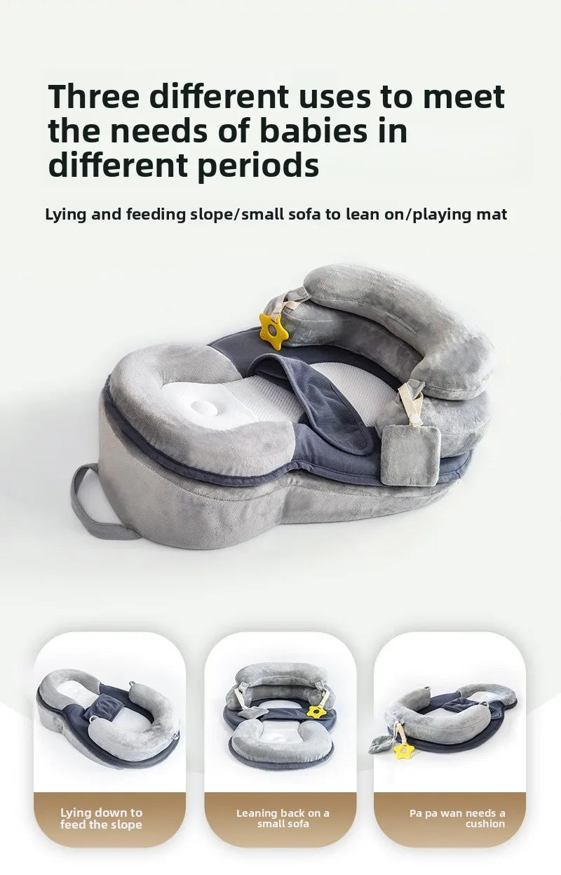 Baby Ramp Pillow, Seat Cushion, Wedge Pillow, Anti-Reflux Support, Newborn Nursing Pillow, Infant Anti-Spit-Up Pillow