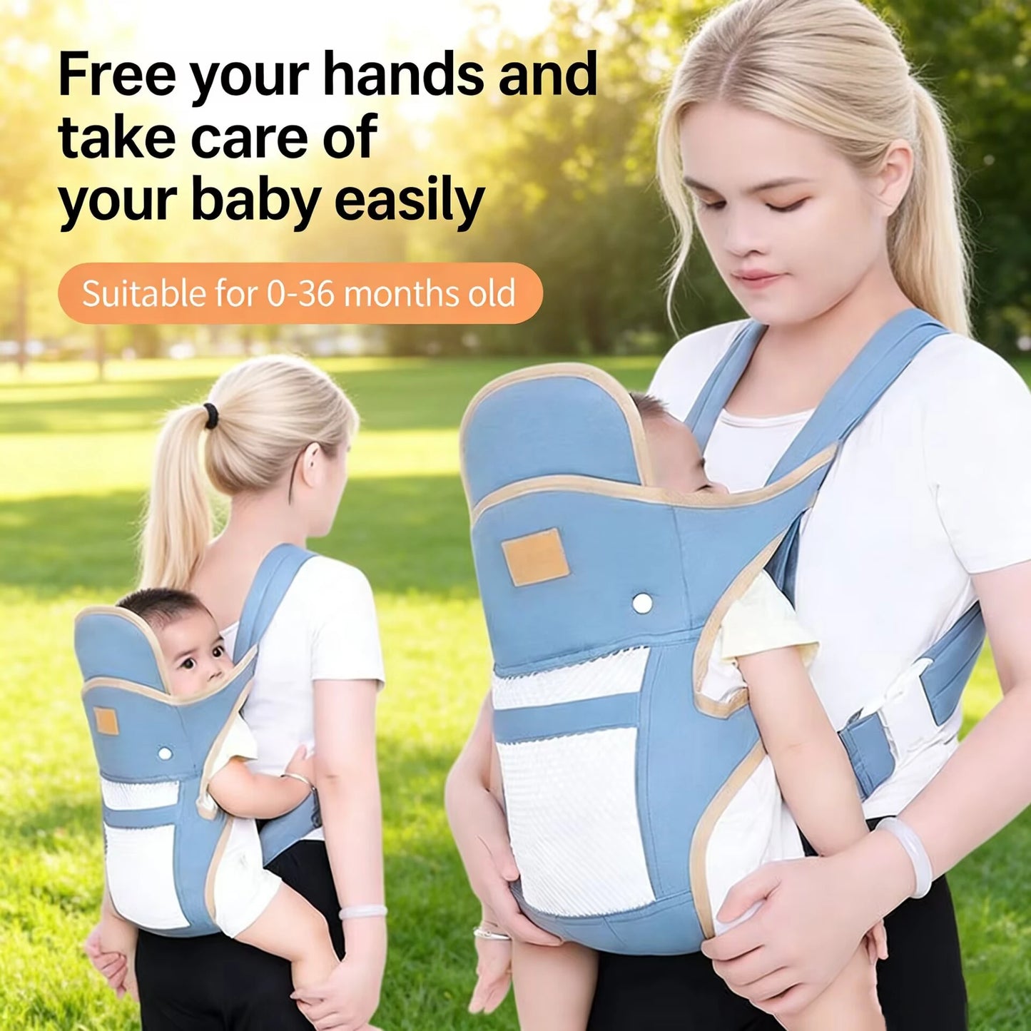 Baby Carrier Three-in-one Baby Carrier Ergonomic Kangaroo Infant Kid Sling  Back Front Facing Backpack Wrap Baby Bag 0-36 Months