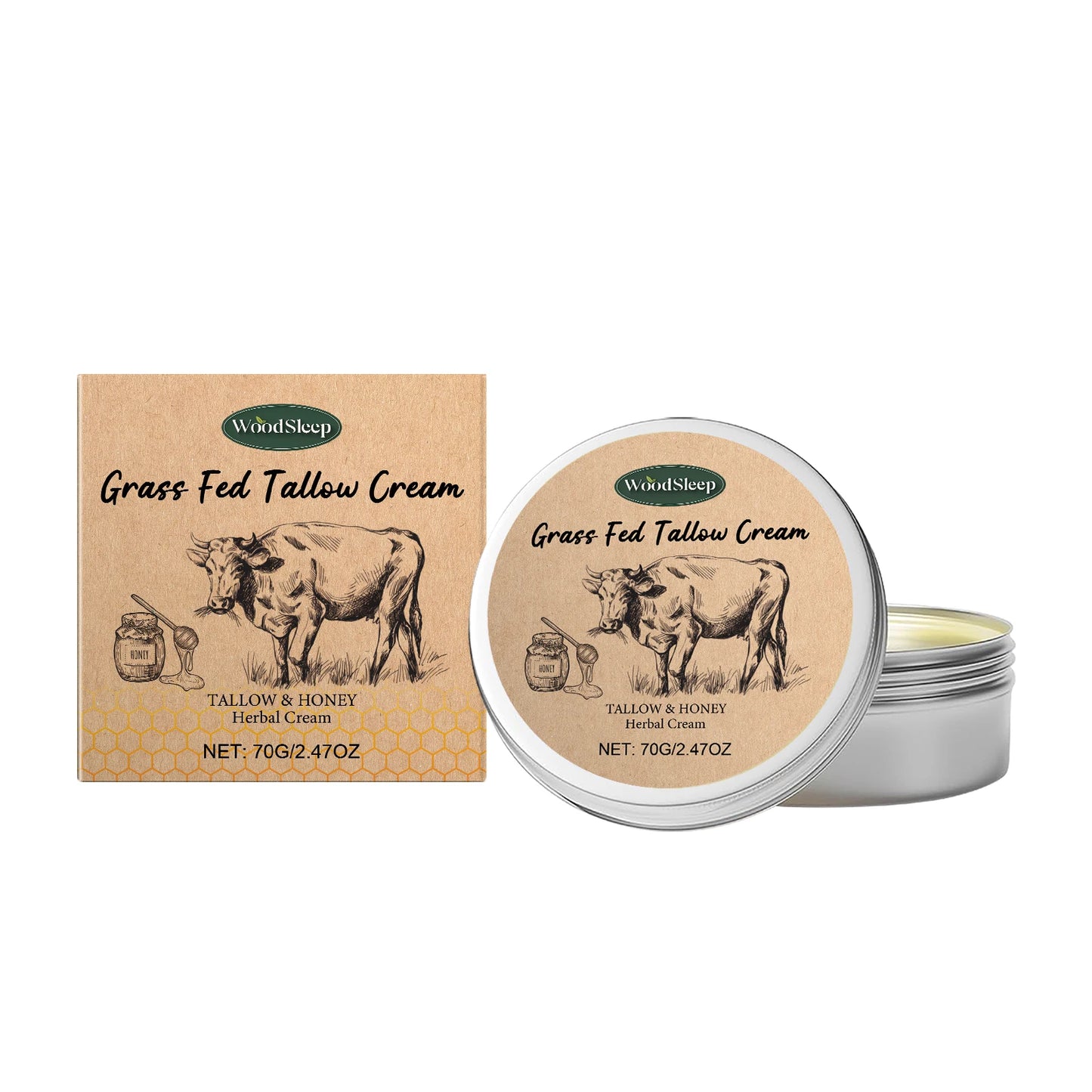 Beef Tallow Cream for Dry Damaged Skin