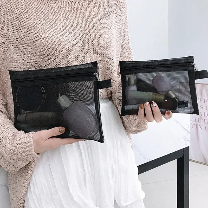 Mesh Cosmetic Travel Storage Makeup Bag Organiser