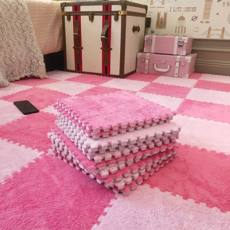 1-20 Pcs Padded Carpet for Baby Carpet Eva Foam Puzzle Carpet Soft Plush Children's Mat in Children's Room Keep Warm Playmat