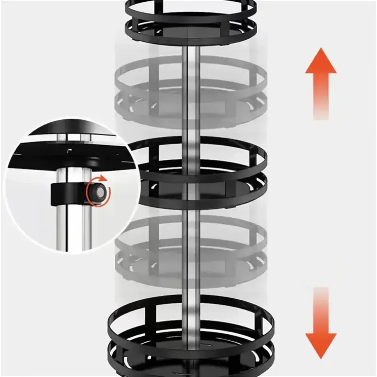 Rotatable Kitchen Storage Rack kitchen Accessories Spice Storage Rack Clean Storage 360 Degrees Rotatable Organiser Turntable