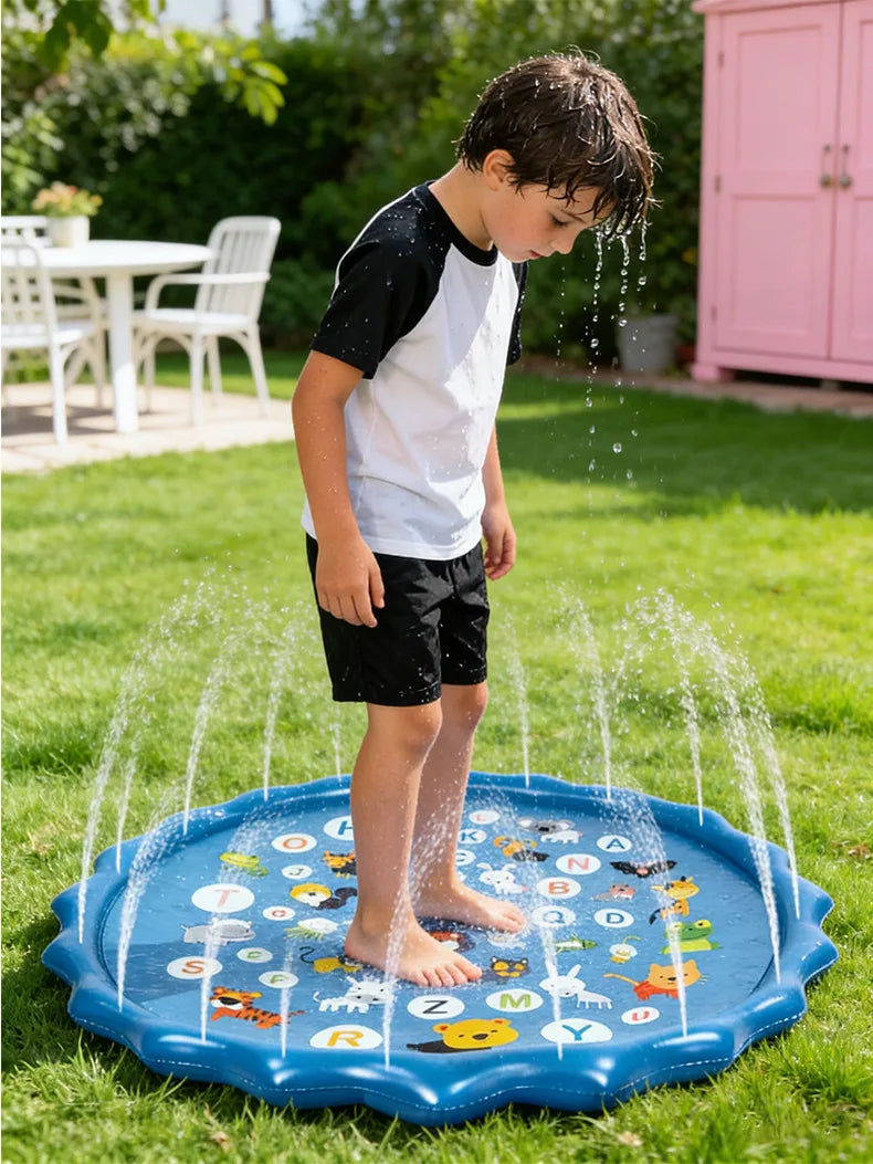 90 Cm Inflatable Water Play Mat Alphabet Beach Spray Mat Children Play Mat Summer Outdoor Backyard Water Toy Children
