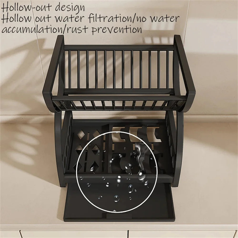 Household Multifunctional Kitchen Storage Rack Drain Bowl And Dish Storage Rack Bowl And Chopstick Rack Storage Box