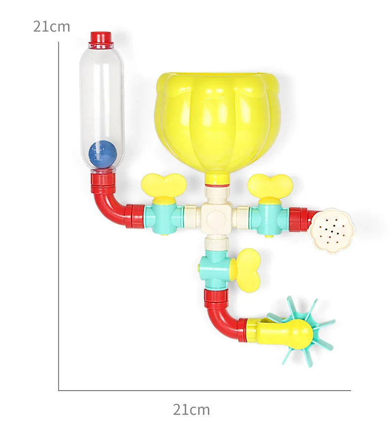 Baby Bath Toys Montessori DIY Pipes Tubes Water Spray Rotating Water Jet Game Bathtub Toy Spray Bathroom Toys Kids Gift
