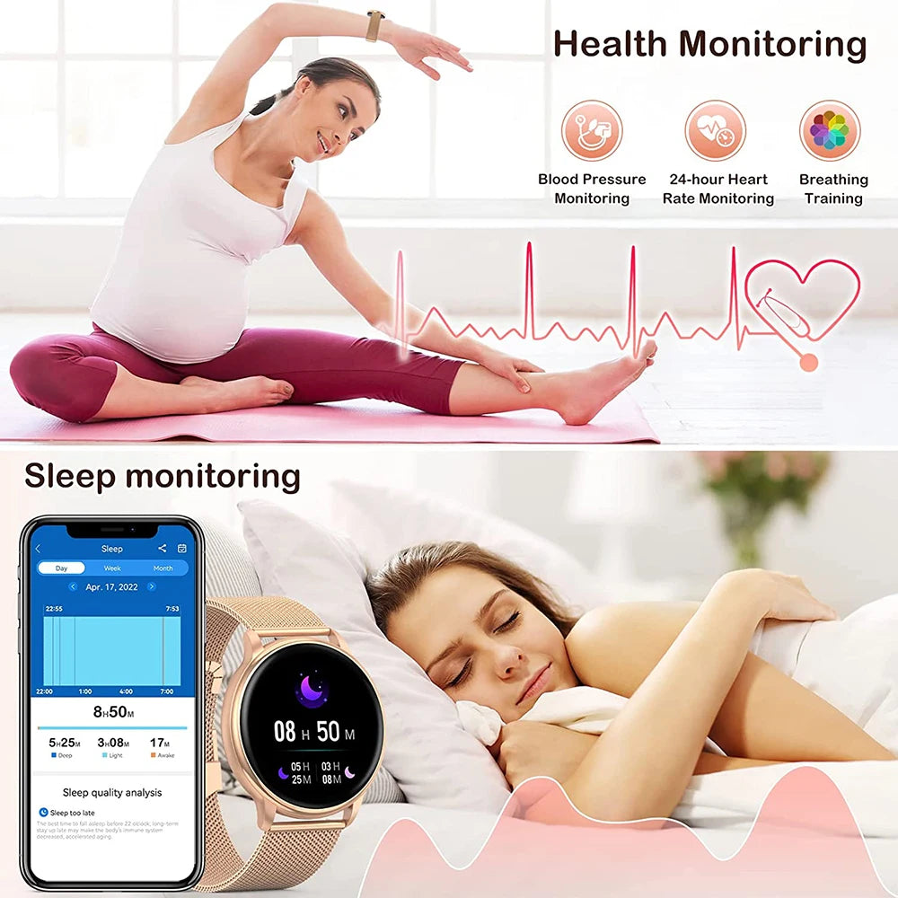 Womens Sport Fitness Bluetooth Call Smart Watch