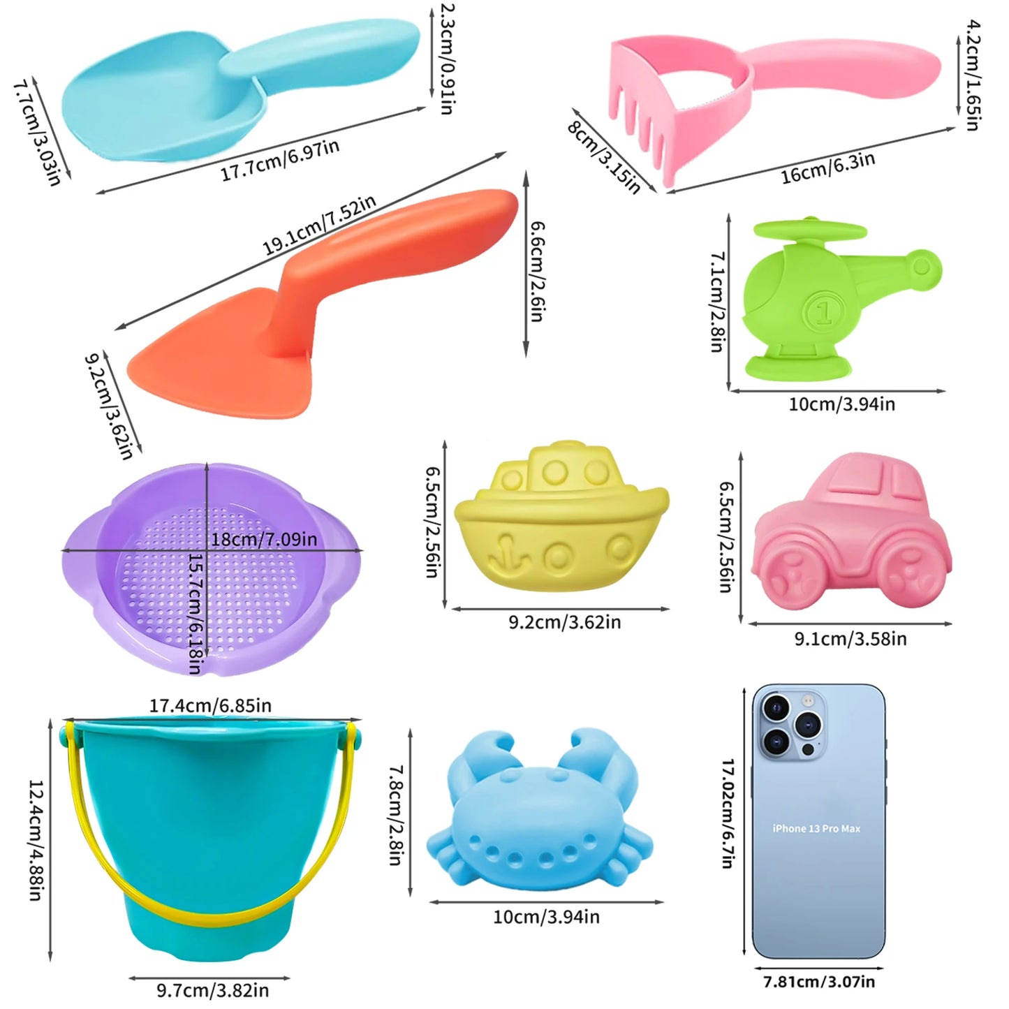 Baby Beach Toys Children Outdoor Summer Sand Play Set Infants Digging SandPlastic Shovels Buckets Water Play Beach Toys for Kids