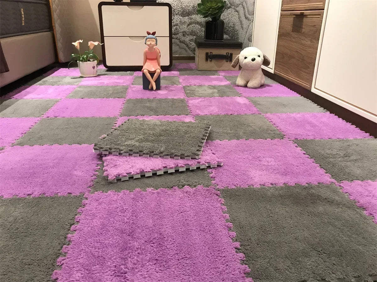 1-20 Pcs Padded Carpet for Baby Carpet Eva Foam Puzzle Carpet Soft Plush Children's Mat in Children's Room Keep Warm Playmat