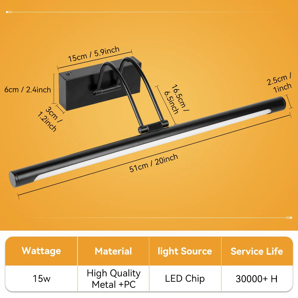 Modern LED Bathroom Mirror Light - Waterproof Vanity Sconce for Makeup & Grooming