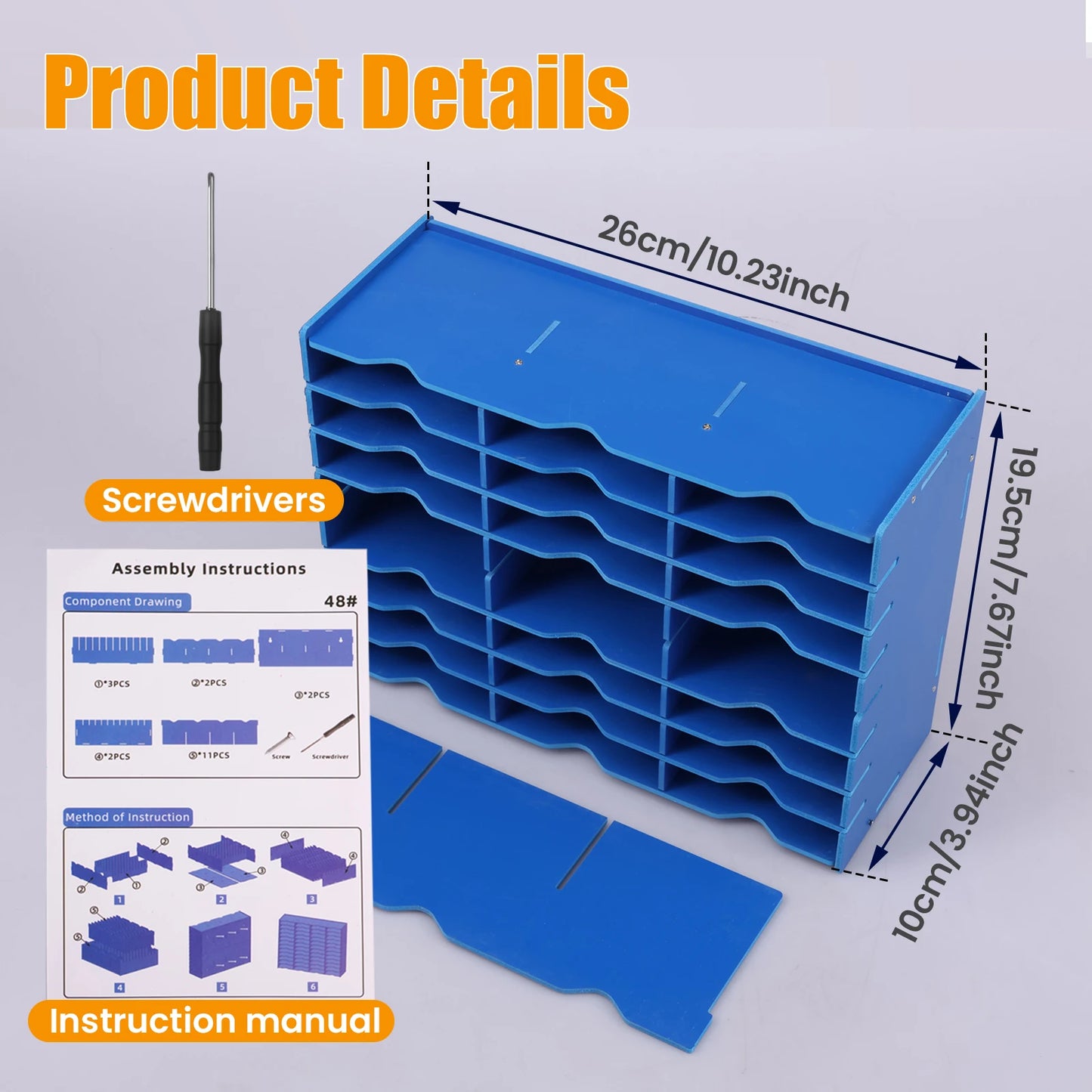 12/24/36/48 Slots Ink Pad Holder and Stamp Pad Storage Organizer Ink Pads Diamond Painting Tray Rack Crafts Painting Tray Rack