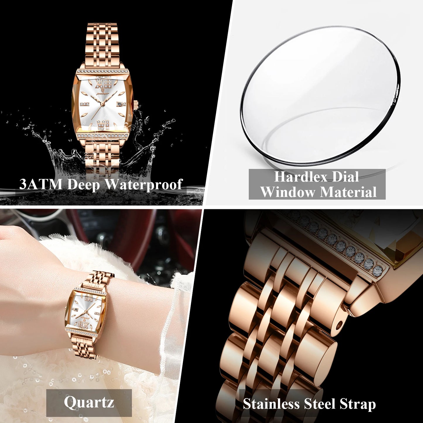 POEDAGAR Top Exquisite Woman Watches High Quality Date Fashion Waterproof Ladies Watch Stainless Steel Women's Quartz Wristwatch