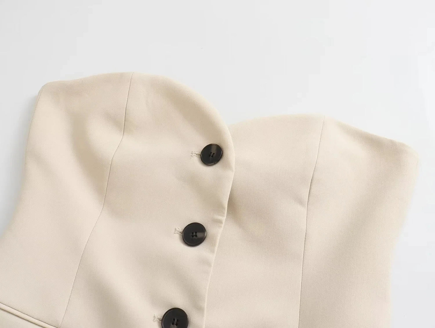 Trafza Elegant Sleeveless Tank Tops for Summer - Slim-fitting Medium Length Plain Design with Buttons - Skinny Fit