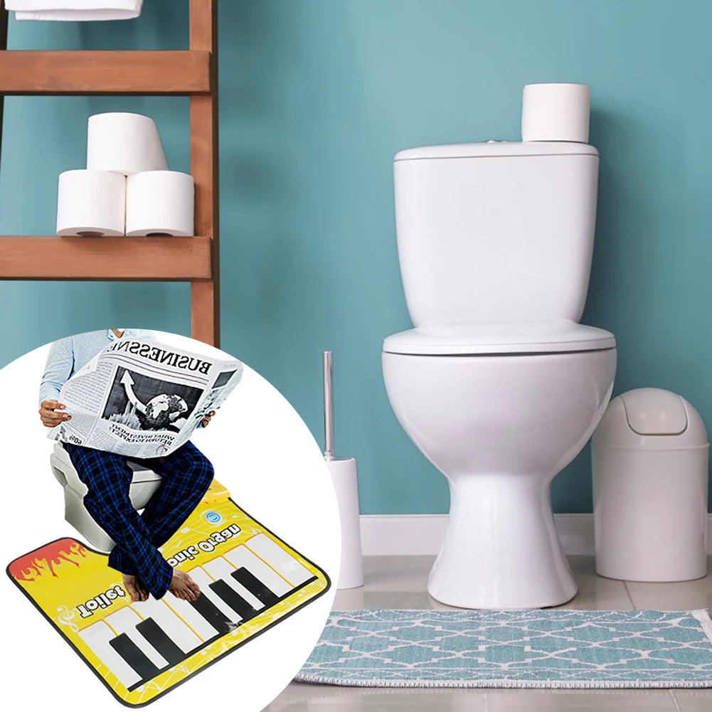 Home Bathroom Toilet Piano Music Carpet Creative Sounding Rug Funny Toe Tapping Musical Piano Floor Pad Anti-slip Bath Mat