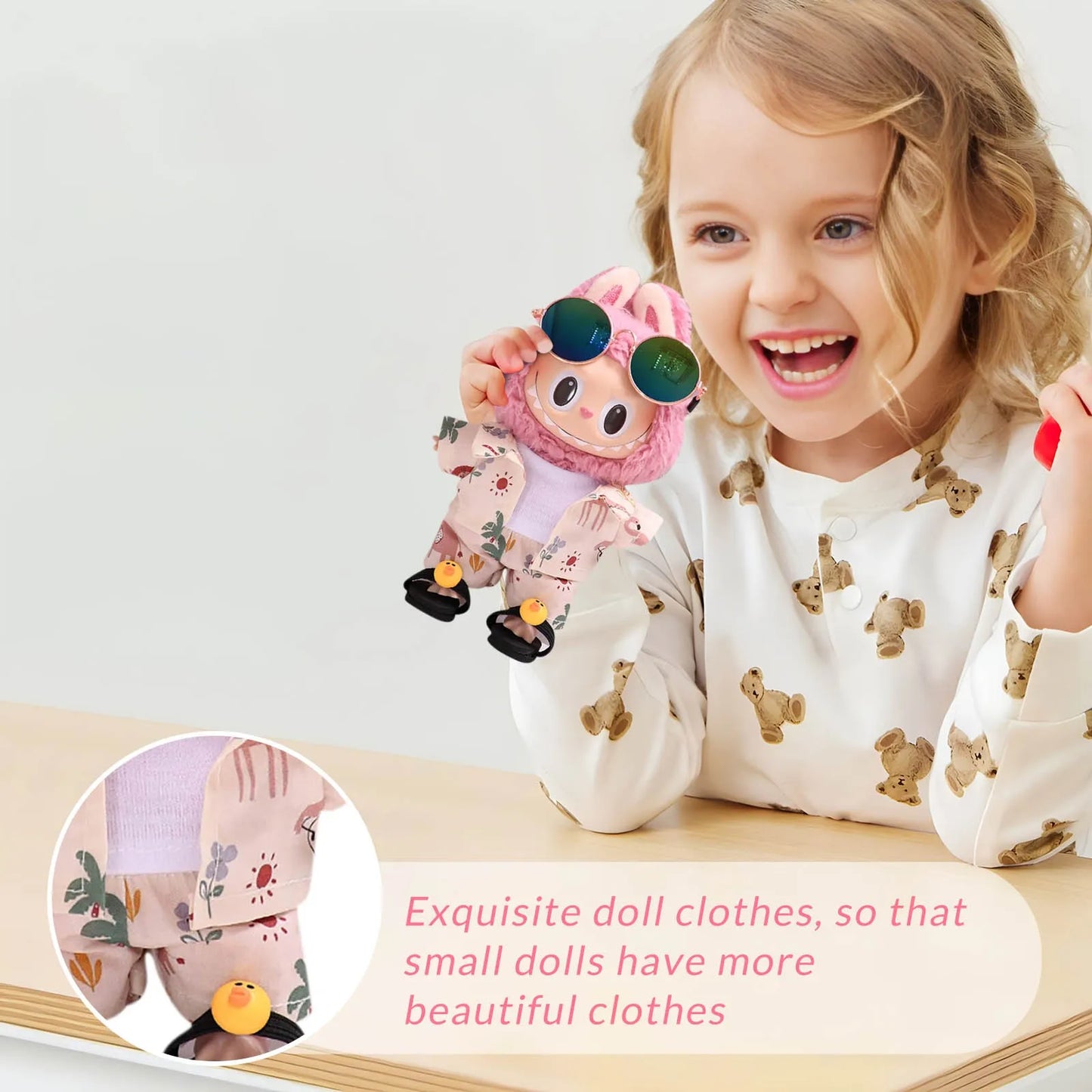 22 Styles 17cm Cute Set Labubu Doll Clothes Outfit Accessories Doll Clothing Kid Toy Girl Gift