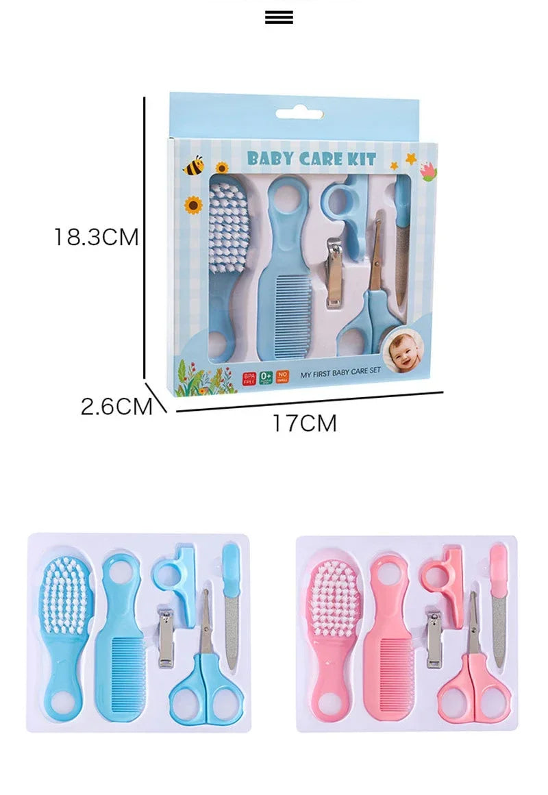 Baby Care Set Safe Nail Clippers Soft Comb Brush Care Combination Hair Comb Grooming Brush Set Nail Trimmer Kit Healthcare Tools