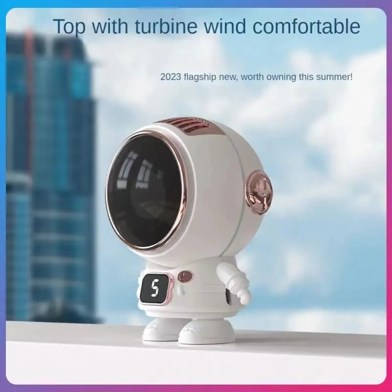 USB Portable Astronaut Hanging Mini Bladeless Cooling Fans Neck Fan