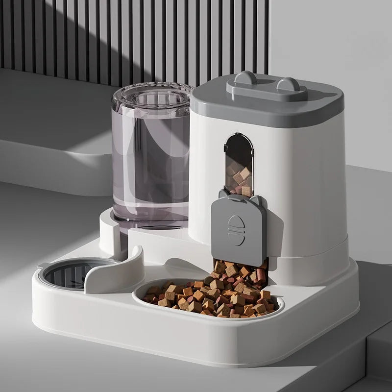Automatic Cat & Dog Feeder with Spill-Proof Design – Water Fountain and Food Dispenser for Small, Medium, and Large Pets