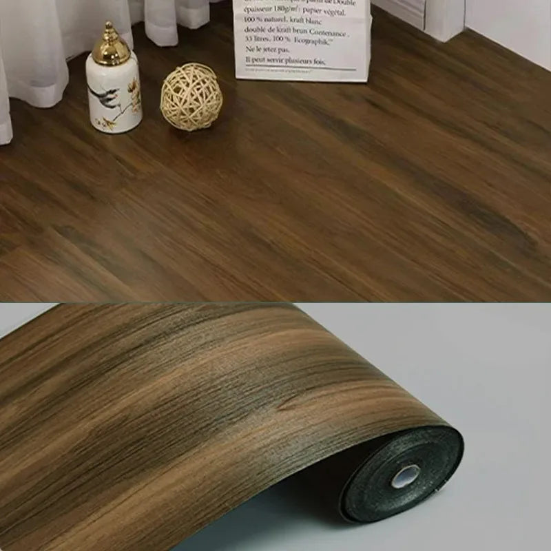 3M/10M Wood Grain Floor Stickers Anti-solid Wood Moisture-proof Waterproof Home Decoration Cabinet Renovation Home Wallpaper
