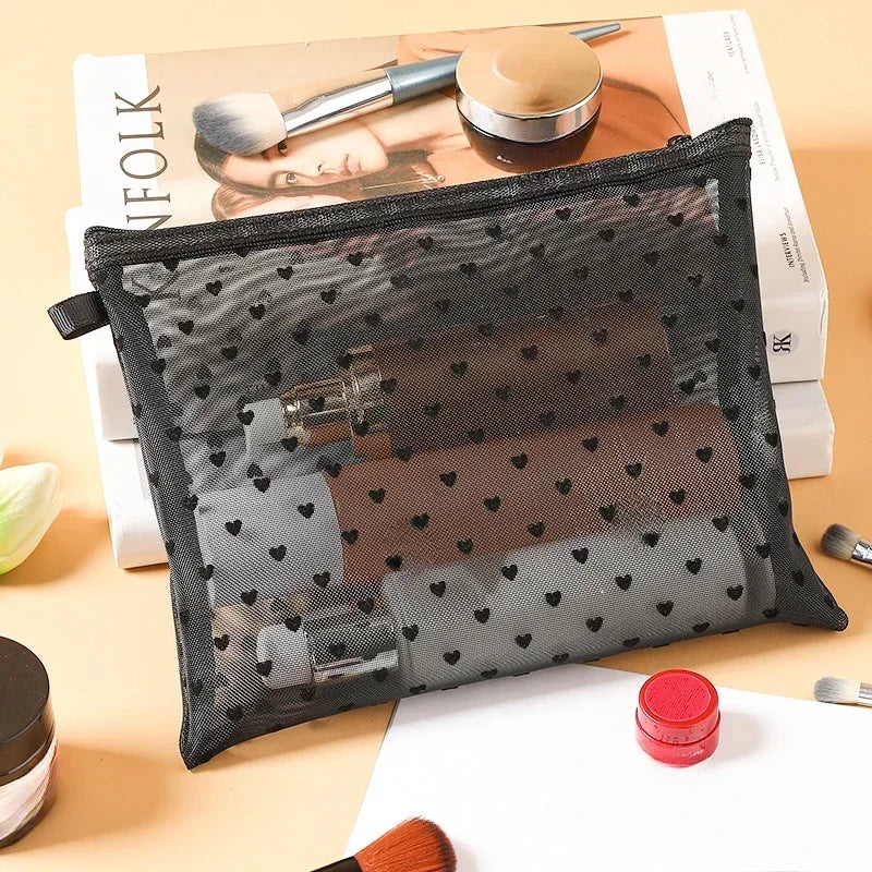 Mesh Cosmetic Travel Storage Makeup Bag Organiser