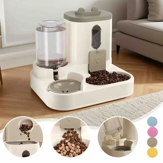 2-in-1 Integrated Fully Automatic Water & Food Dispenser