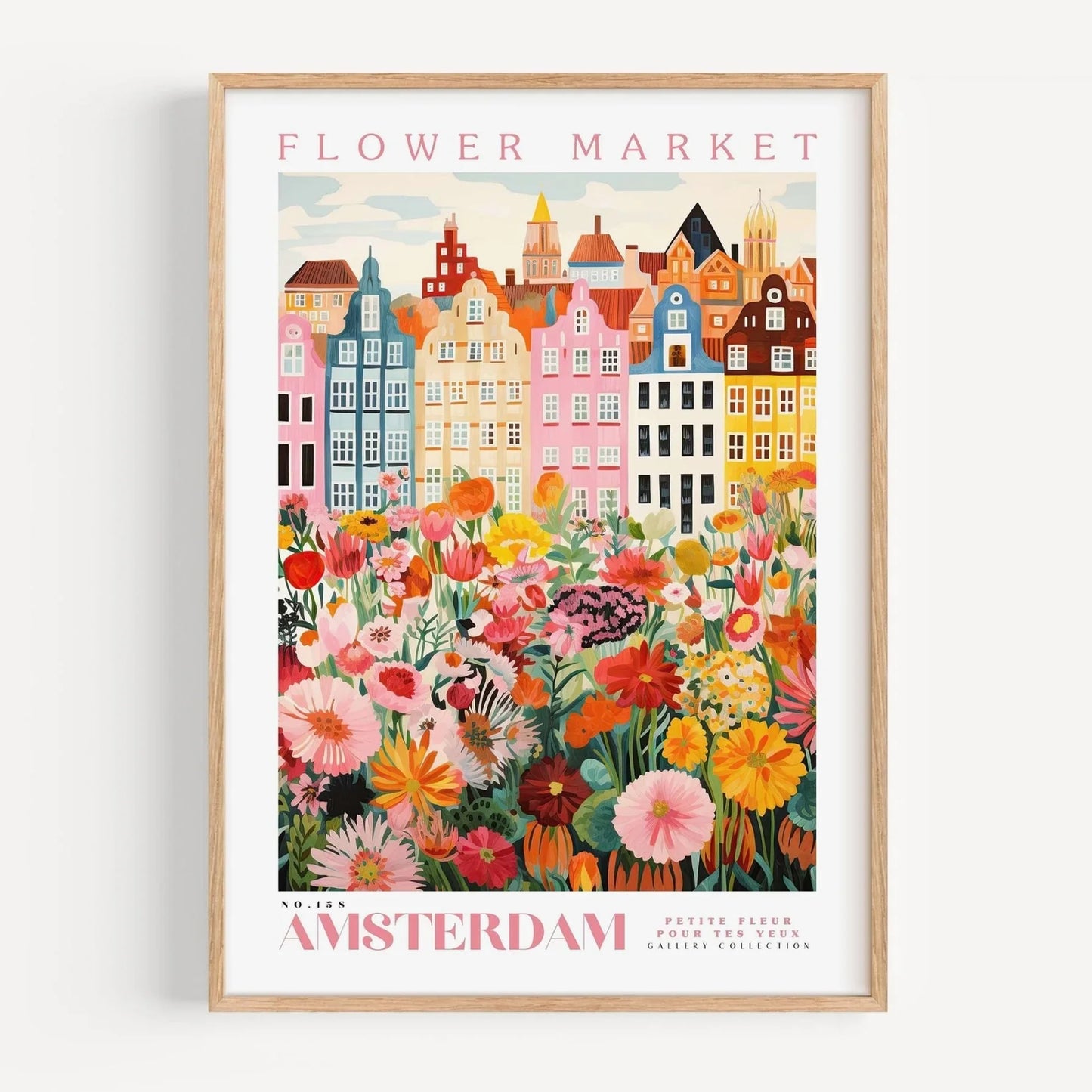 Amsterdam Flower Market Poster, Amsterdam Poster, Flower Market Print, Flower Wall Art, Botanical Poster, Floral Wall Art, Boho