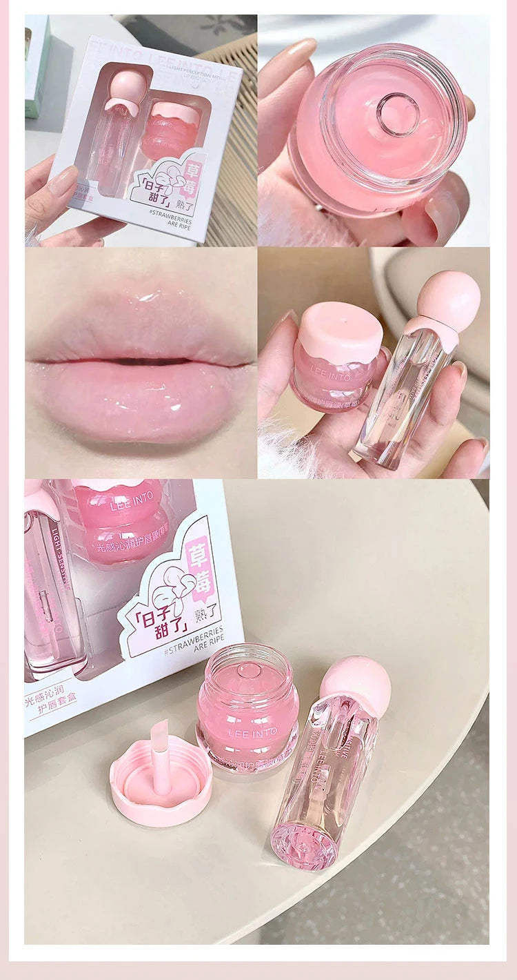 Strawberry Lip Balm Set