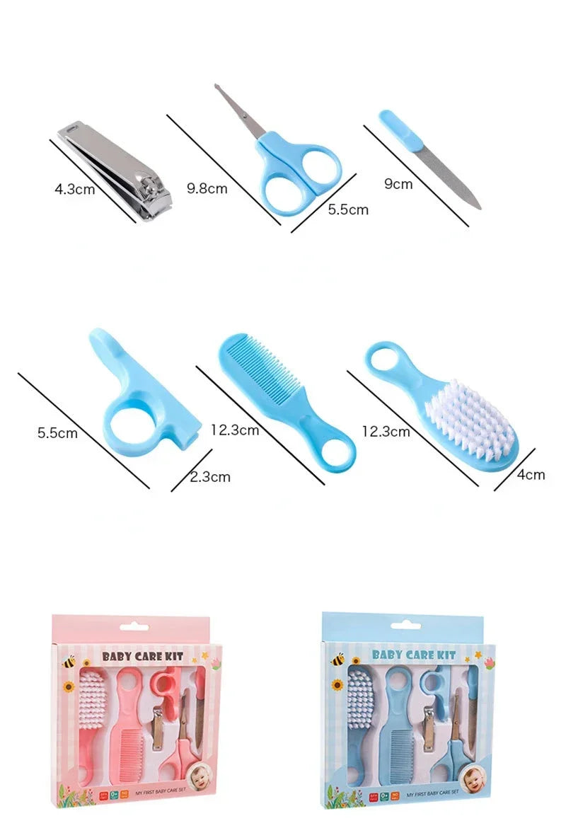 Baby Care Set Safe Nail Clippers Soft Comb Brush Care Combination Hair Comb Grooming Brush Set Nail Trimmer Kit Healthcare Tools