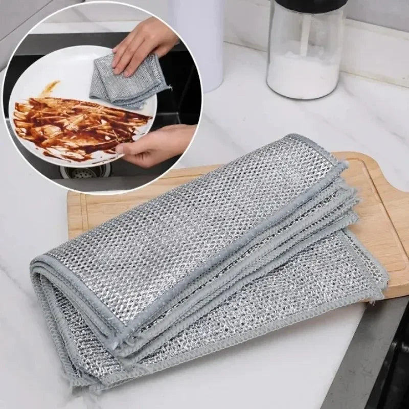 Thickened Steel Wire Cleaning Non-Scratch Cloth