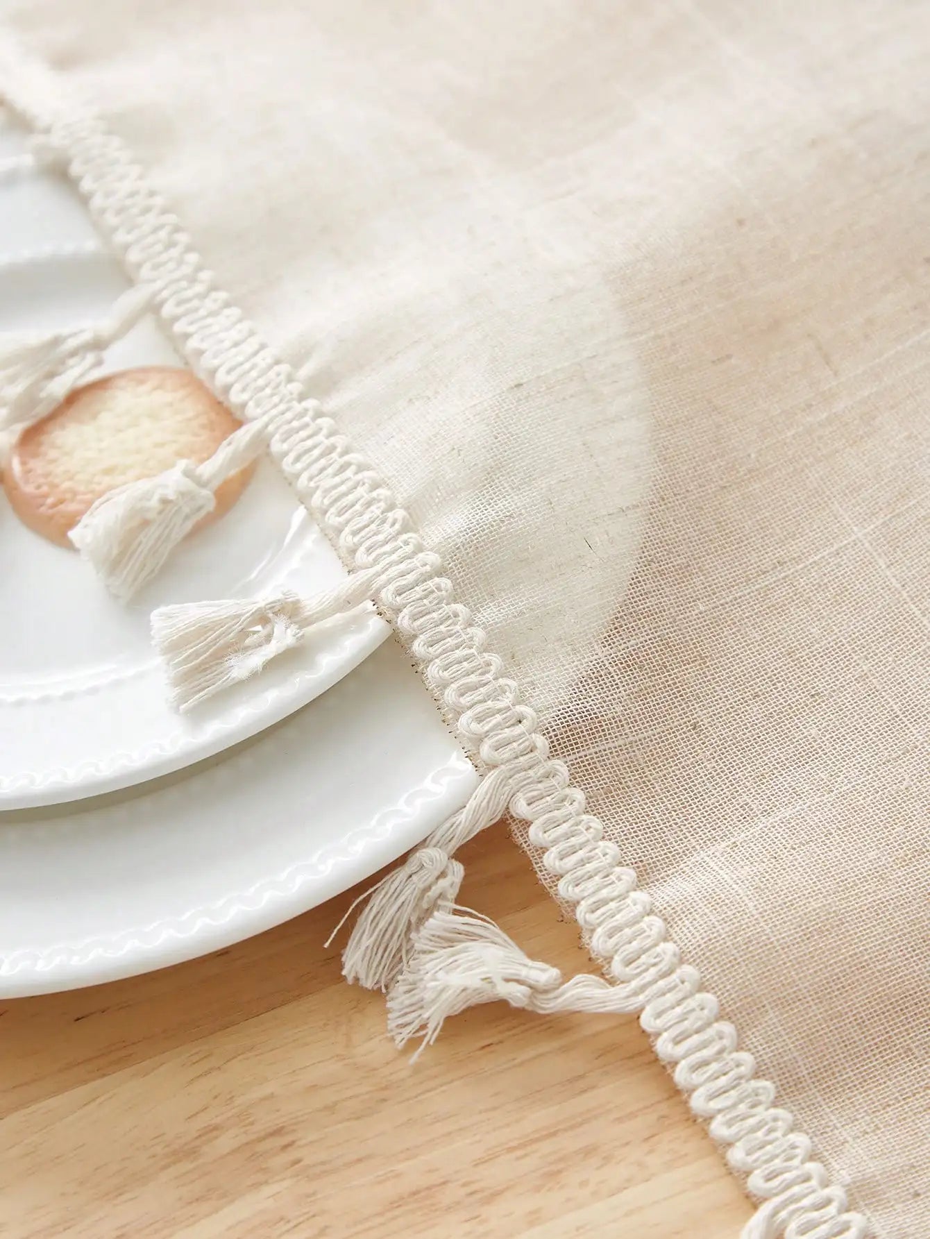 Retro Style Linen Square Table Cloth