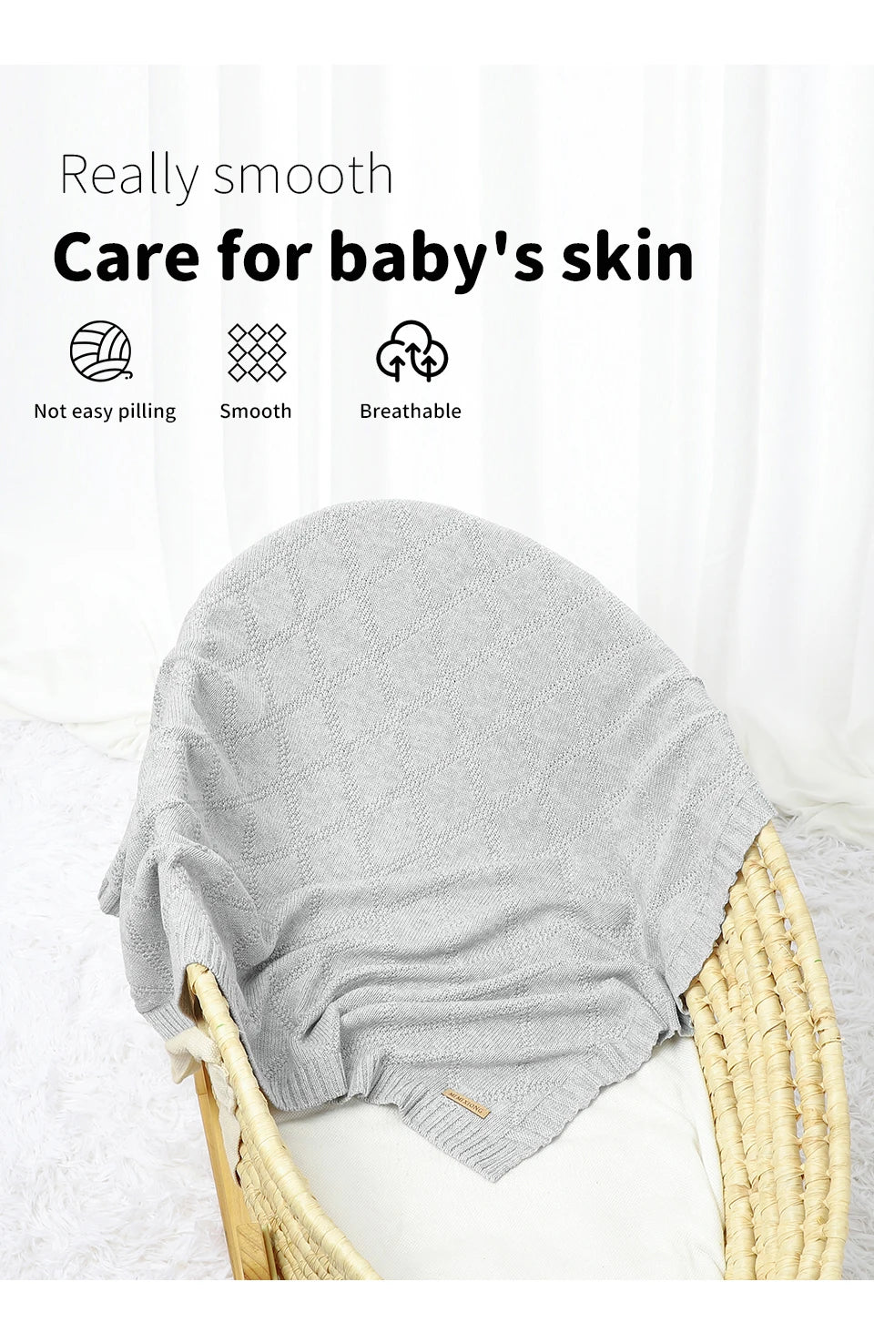 Baby Blankets Newborn Infant Boys Girls Cotton Stroller Nursery Swaddle Wrap Cover Quilts 90*70cm Toddler Outdoor Throw Play Mat