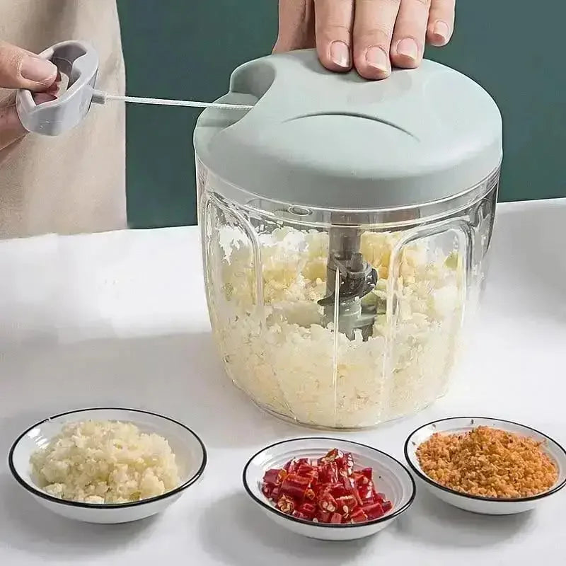 900/500ML Garlic Chopper Manual Rotate Vegetable Cutter Choppers Slicer Fruit Garlic Crusher Kitchen Gadget Blenders Meat Grinder