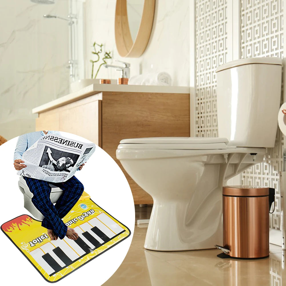 Home Bathroom Toilet Piano Music Carpet Creative Sounding Rug Funny Toe Tapping Musical Piano Floor Pad Anti-slip Bath Mat