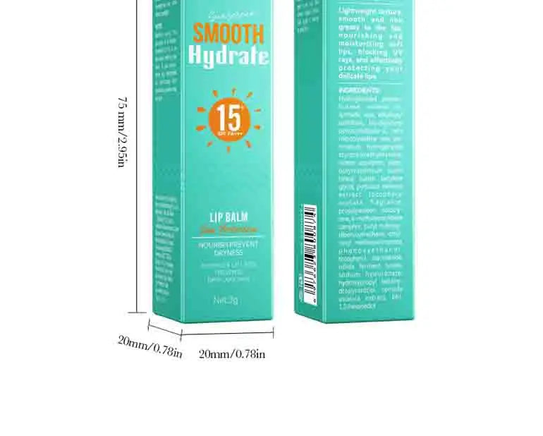 SADOER Spf 15+ Lip Sunscreen Solar Blocker Moisturising Lip Balm