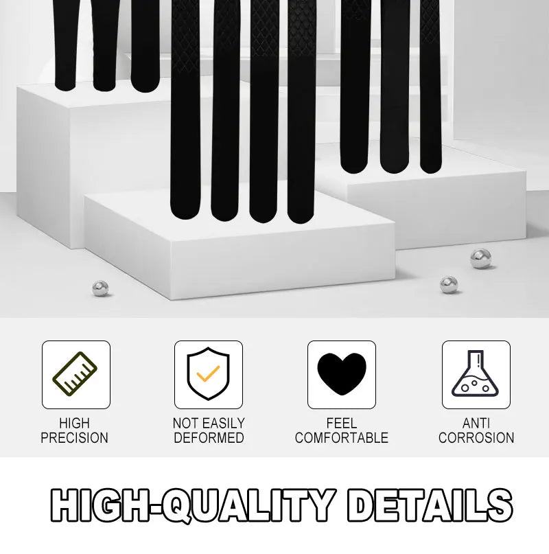 Black Stainless Steel Eyelash Tweezer
