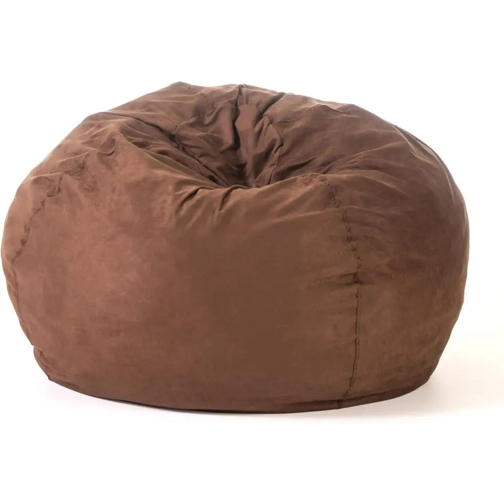 5-Foot Comfortable High-Density Shredded Foam Bean Bag Chair Removable Microsuede Cover Ideal Reading and Bedroom