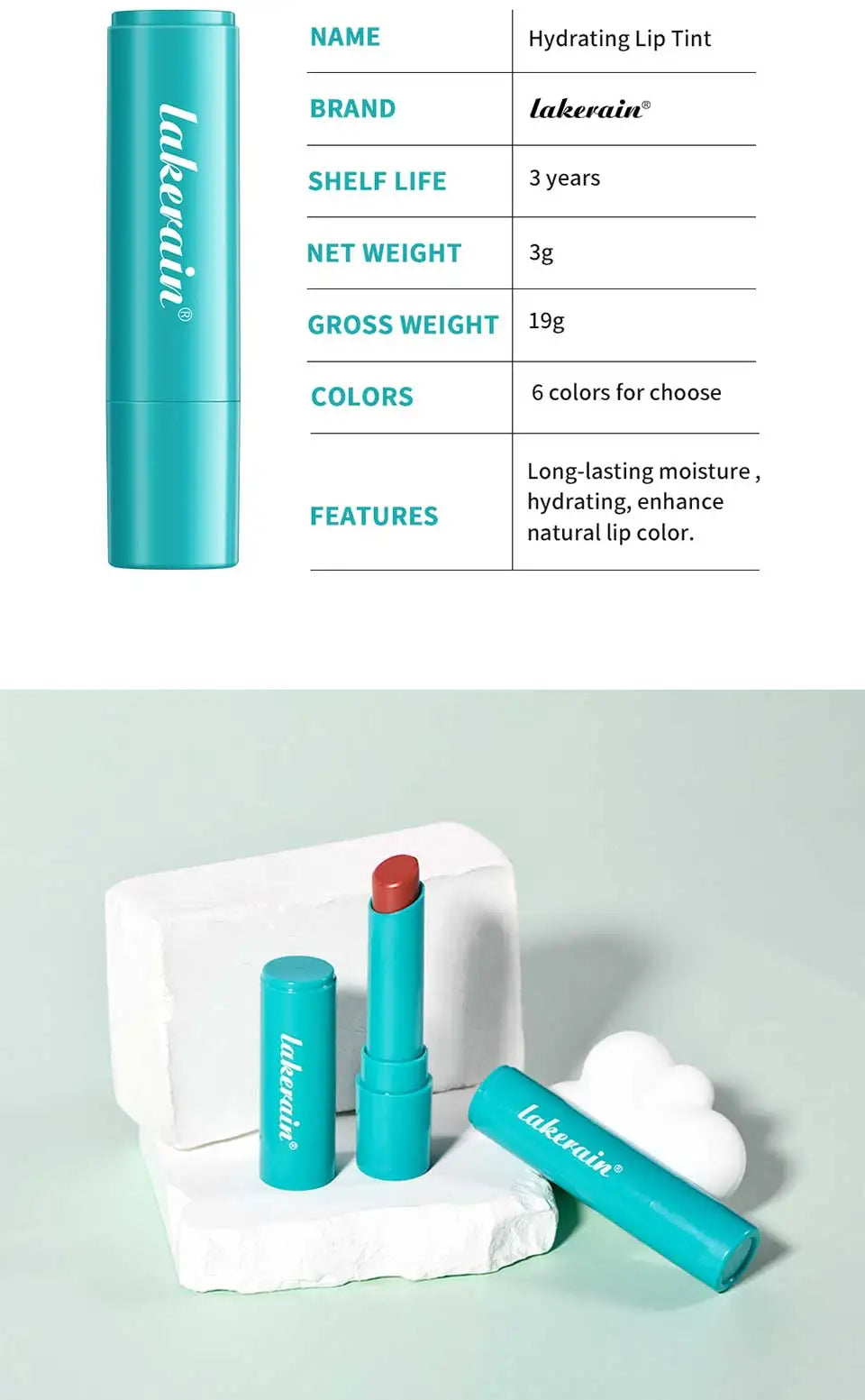 Jelly Solid Hydrating Mirror Red Brown Lipstick