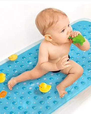 Upgrade Baby Bath Mat,Non Slip Extra Long Bathtub Mat for Kids 40 X 16 Inch，Eco Friendly Machine Washable Bath Tub Shower Mat